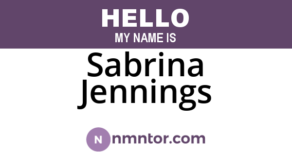 Sabrina Jennings
