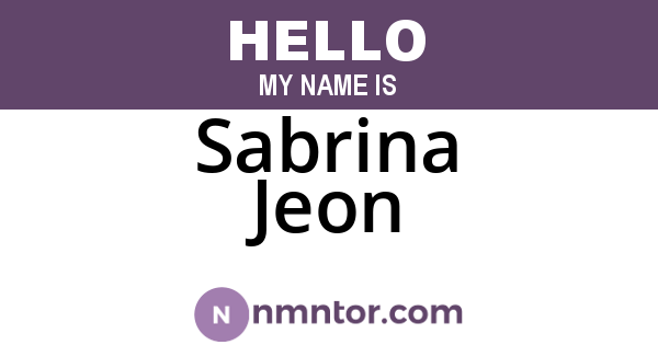 Sabrina Jeon