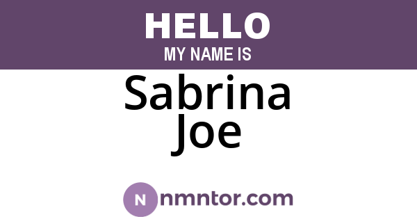 Sabrina Joe