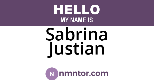 Sabrina Justian