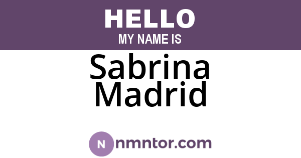 Sabrina Madrid
