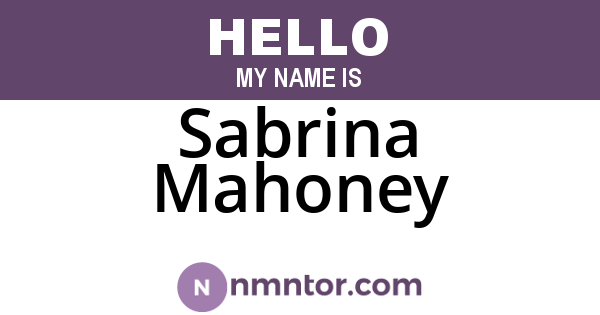 Sabrina Mahoney