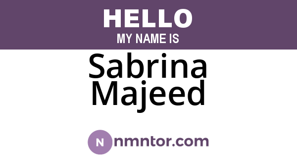 Sabrina Majeed