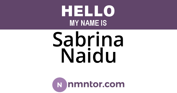 Sabrina Naidu
