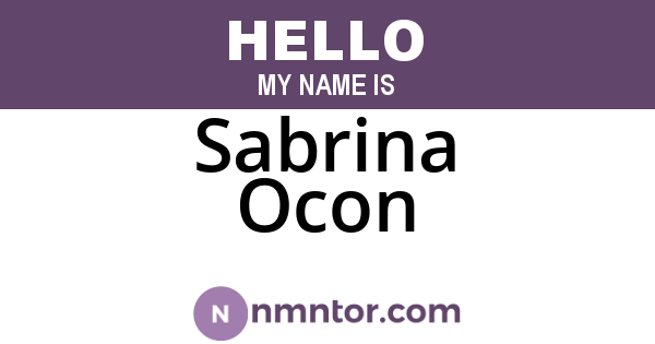 Sabrina Ocon