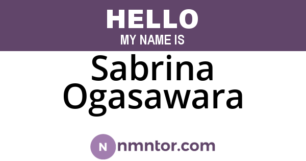 Sabrina Ogasawara
