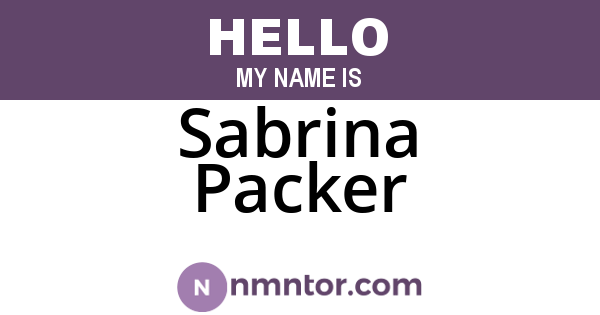 Sabrina Packer