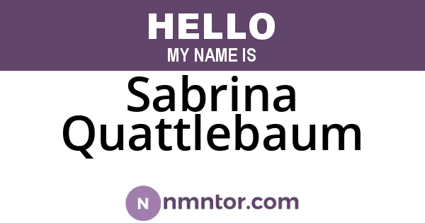 Sabrina Quattlebaum