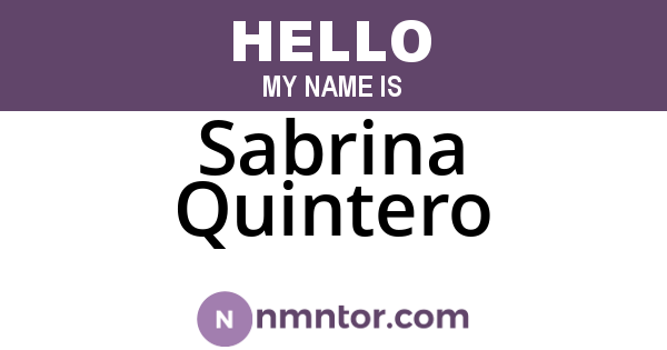 Sabrina Quintero