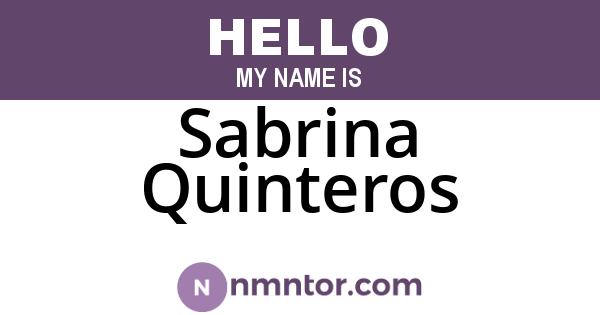 Sabrina Quinteros
