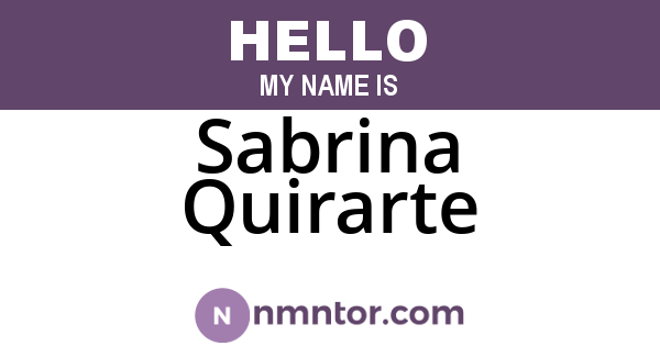Sabrina Quirarte