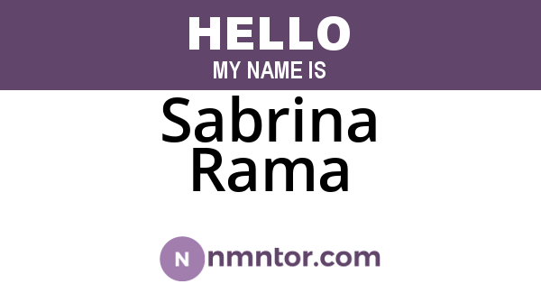 Sabrina Rama
