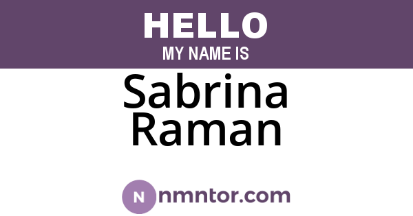 Sabrina Raman