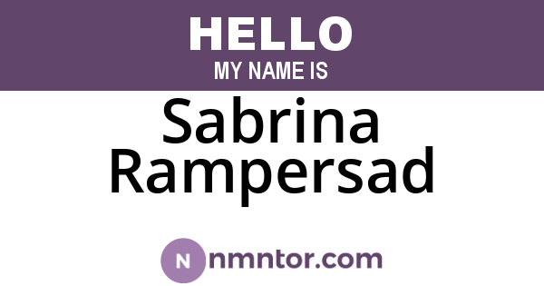 Sabrina Rampersad