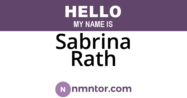 Sabrina Rath