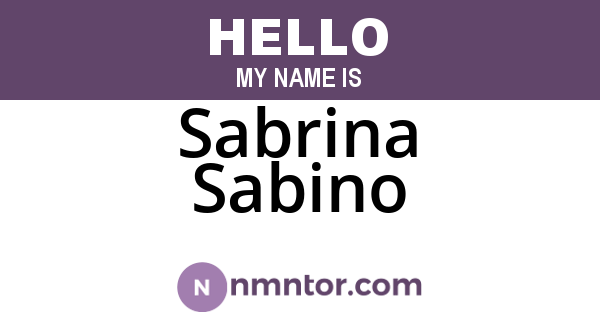 Sabrina Sabino