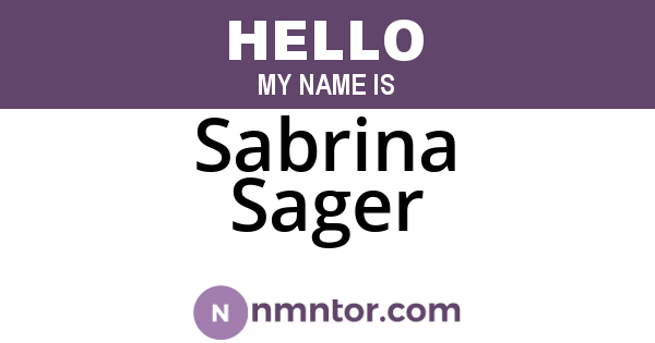 Sabrina Sager