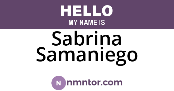 Sabrina Samaniego