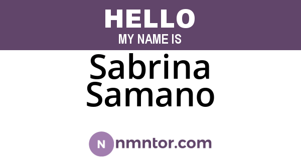 Sabrina Samano