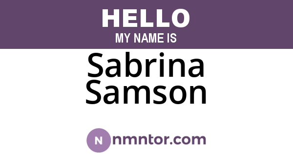 Sabrina Samson