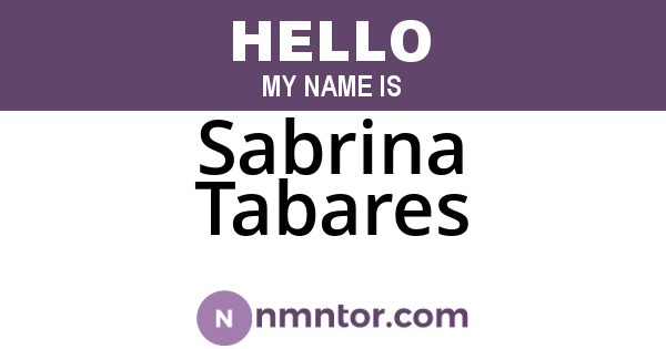 Sabrina Tabares
