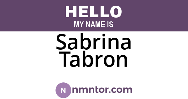 Sabrina Tabron