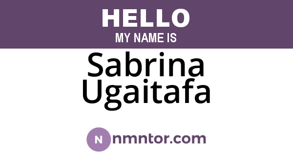 Sabrina Ugaitafa