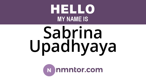 Sabrina Upadhyaya
