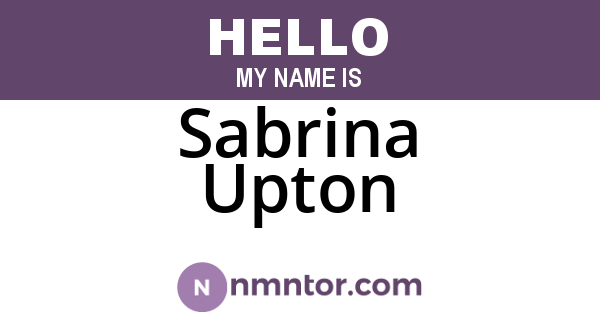 Sabrina Upton
