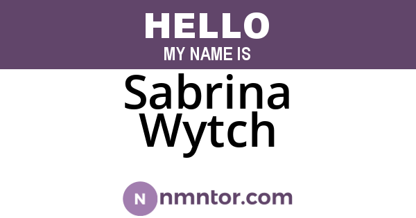 Sabrina Wytch
