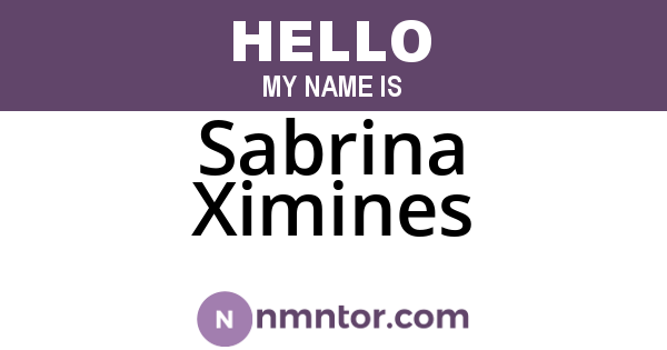 Sabrina Ximines