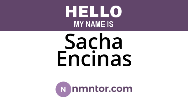 Sacha Encinas