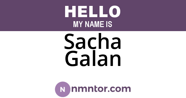 Sacha Galan