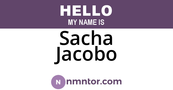 Sacha Jacobo