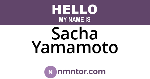 Sacha Yamamoto