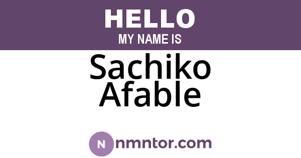 Sachiko Afable