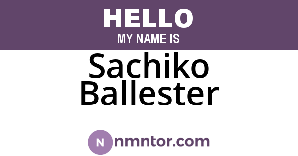 Sachiko Ballester