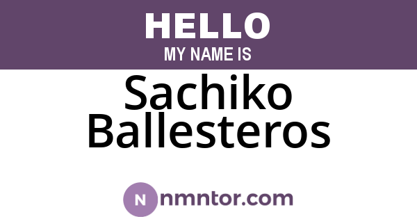 Sachiko Ballesteros