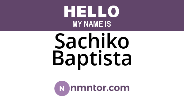 Sachiko Baptista