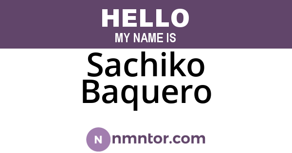 Sachiko Baquero