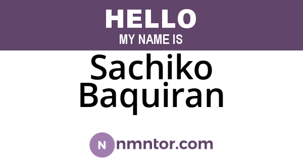 Sachiko Baquiran