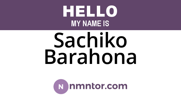 Sachiko Barahona