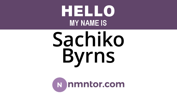 Sachiko Byrns