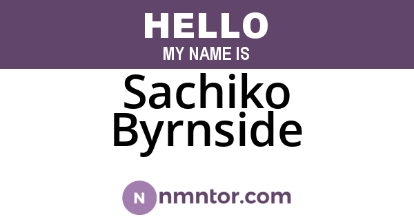 Sachiko Byrnside