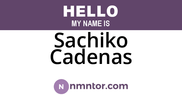 Sachiko Cadenas