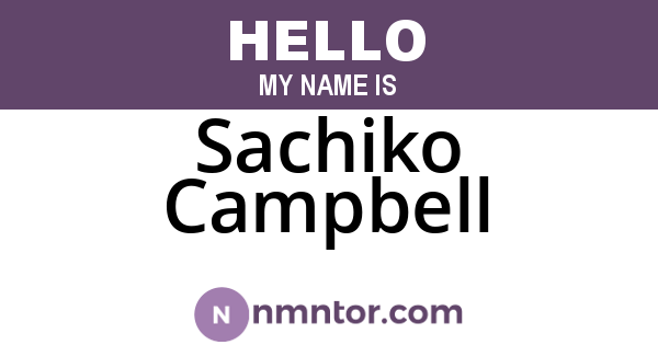 Sachiko Campbell