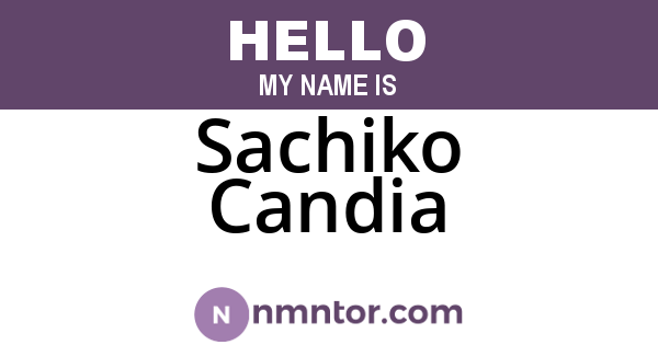 Sachiko Candia