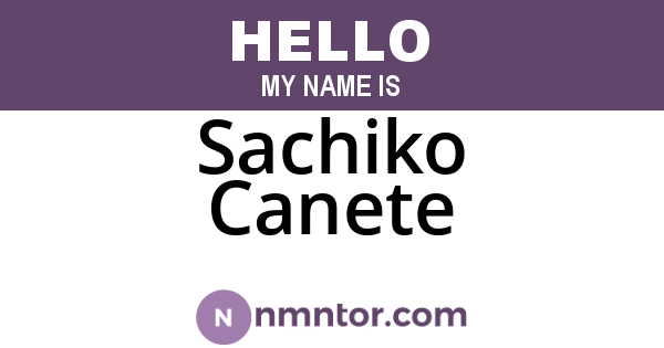 Sachiko Canete