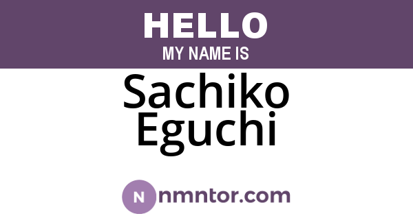 Sachiko Eguchi