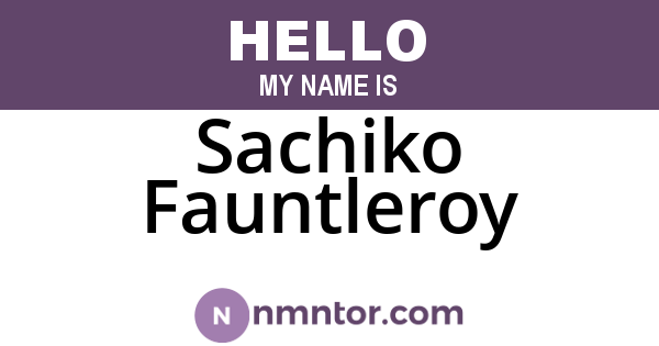Sachiko Fauntleroy